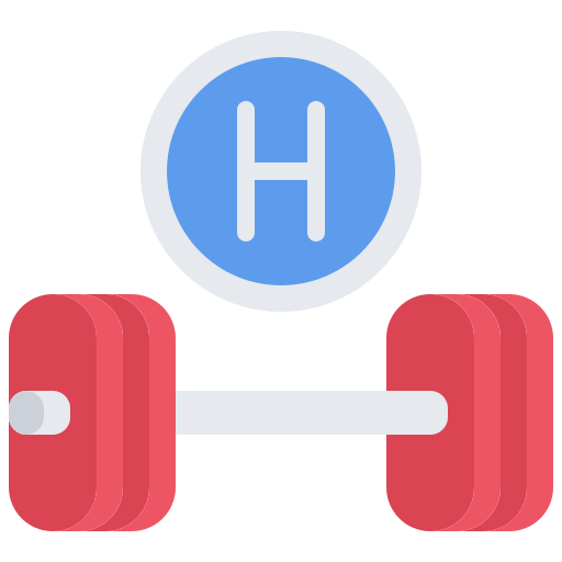 Barbell Coloring Flat icon