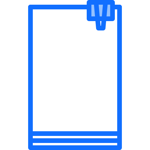 Paper clip Coloring Blue icon