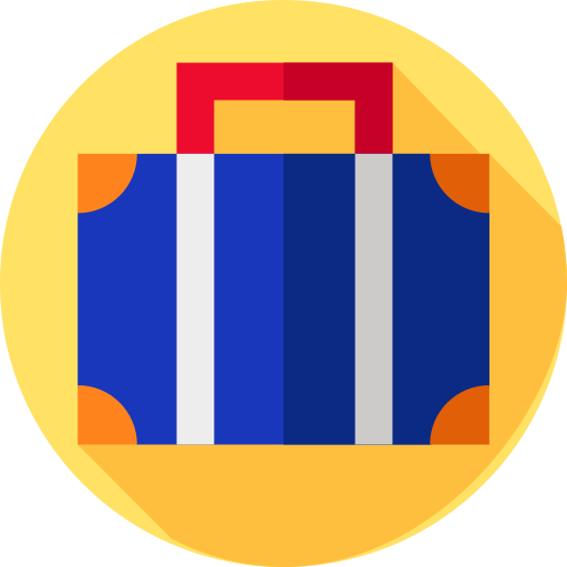 Travel bag Flat Circular Flat icon