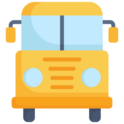 autobus szkolny Kosonicon Flat ikona
