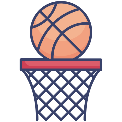 koszykówka Roundicons Premium Lineal Color ikona