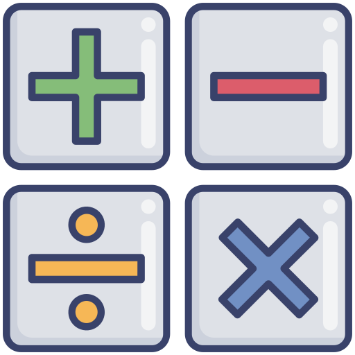 Maths Roundicons Premium Lineal Color icon