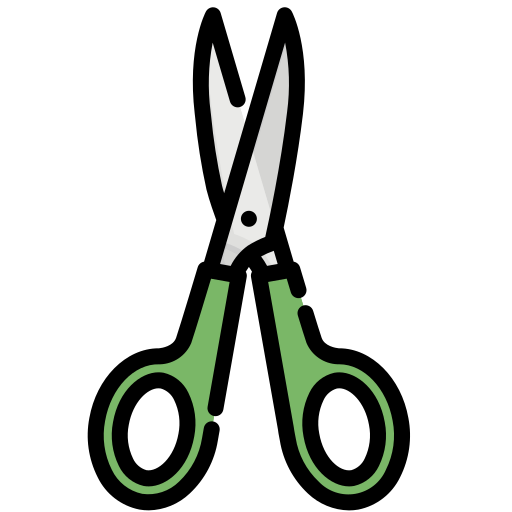 Scissor tool Kosonicon Lineal color icon