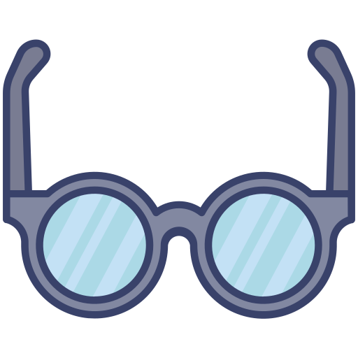 occhiali Roundicons Premium Lineal Color icona