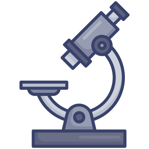 microscopio Roundicons Premium Lineal Color icona