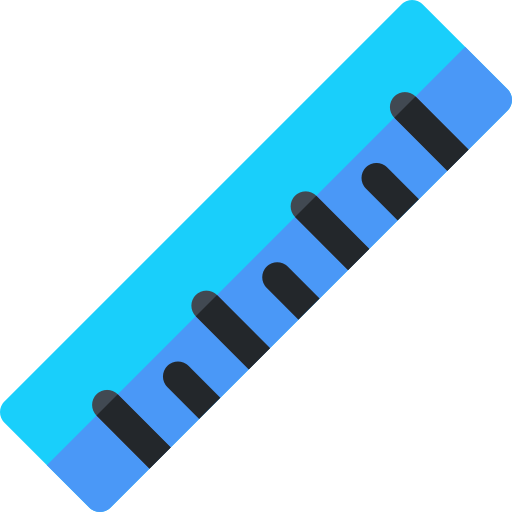 Ruler Basic Rounded Flat icon