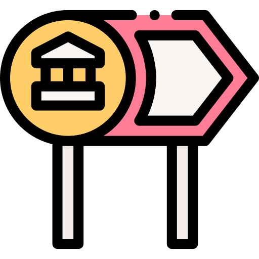 박물관 Detailed Rounded Lineal color icon