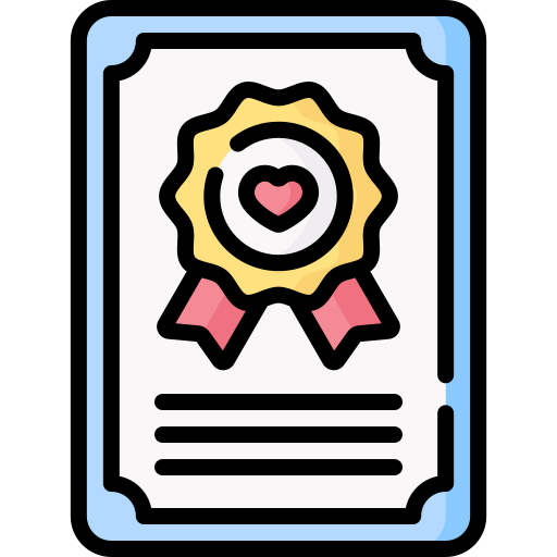 certificato di matrimonio Special Lineal color icona