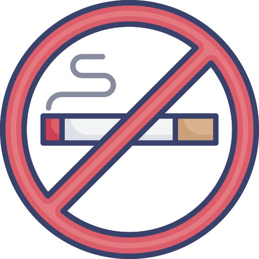 vietato fumare Roundicons Premium Lineal Color icona