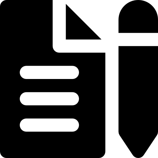 scrivere Basic Black Solid icona