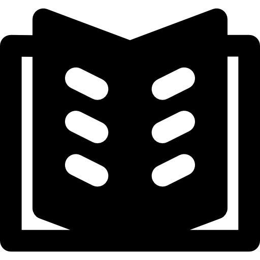 libro aperto Basic Black Solid icona