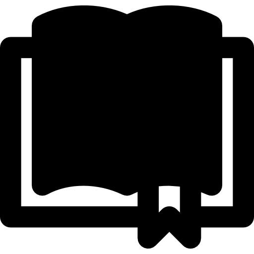 libro abierto Basic Black Solid icono