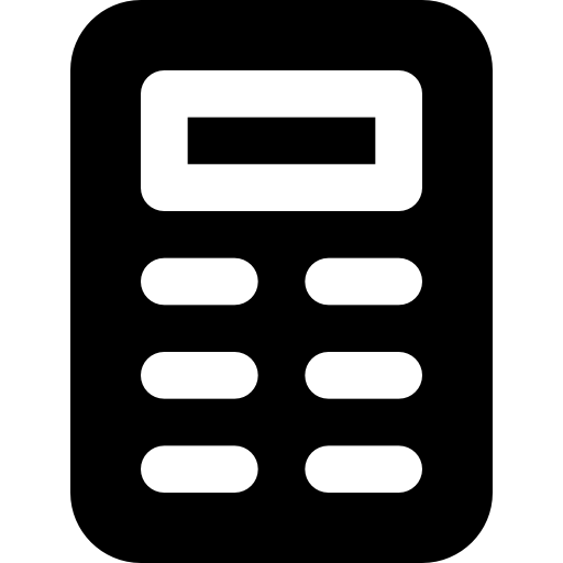 Calculator Basic Black Solid icon