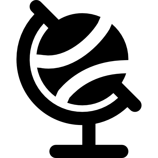 globo terráqueo Basic Black Solid icono