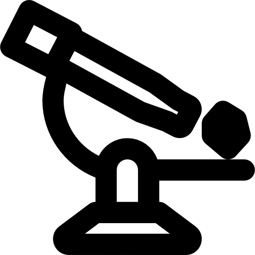 microscopio Basic Black Outline icona