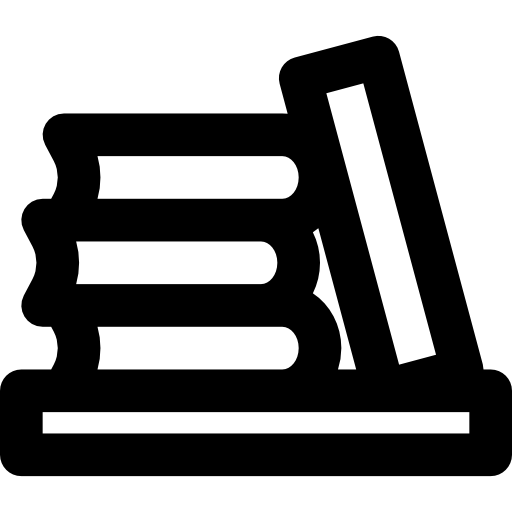 biblioteca Basic Black Outline icono
