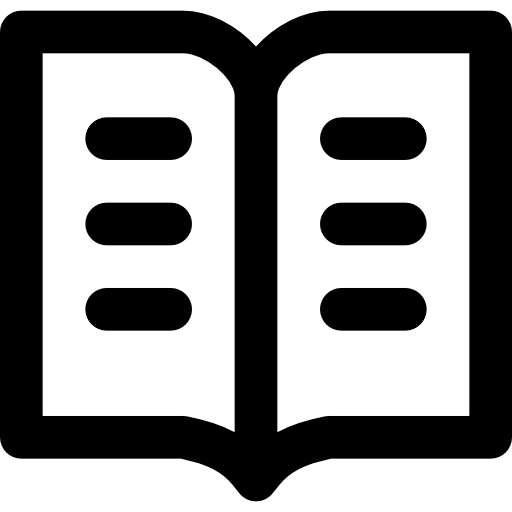 offenes buch Basic Black Outline icon