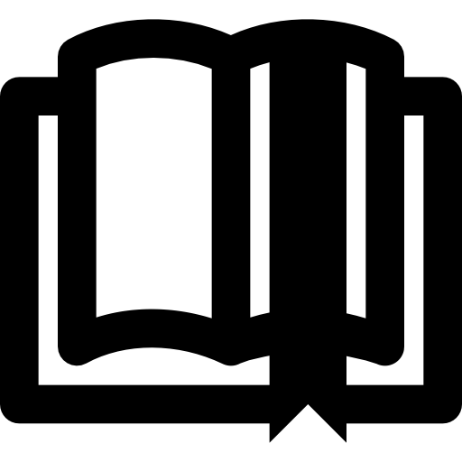 Open book Basic Black Outline icon