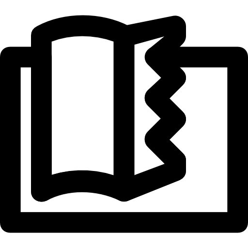 livre ouvert Basic Black Outline Icône