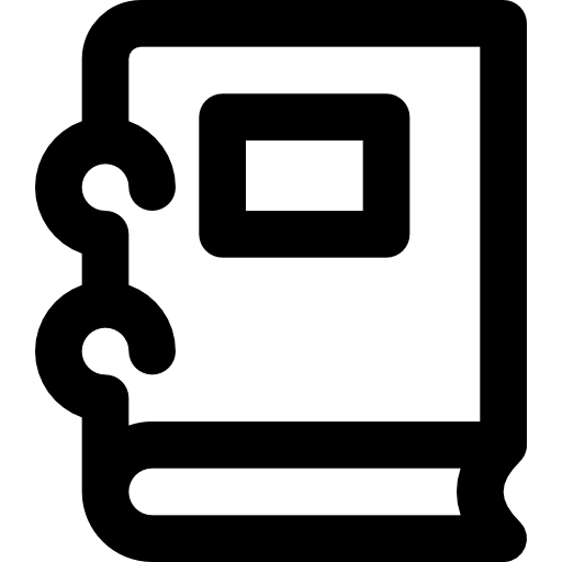 공책 Basic Black Outline icon