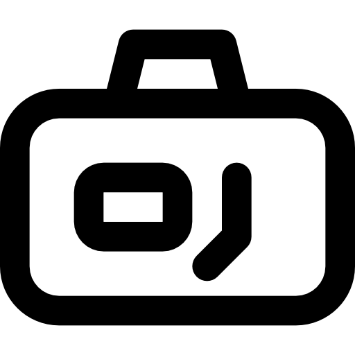 서류 가방 Basic Black Outline icon