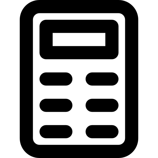 taschenrechner Basic Black Outline icon