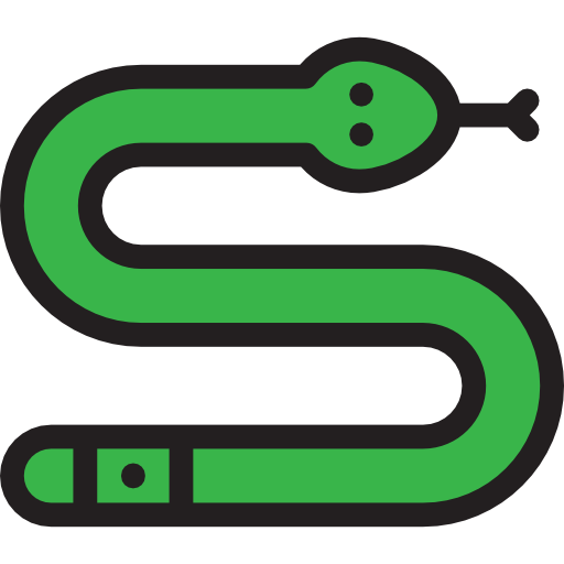 serpiente Detailed Rounded Lineal color icono