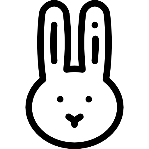 lapin Detailed Rounded Lineal Icône