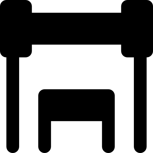 Dumbbell Basic Black Solid icon