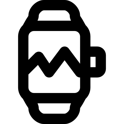 스마트 워치 Basic Black Outline icon