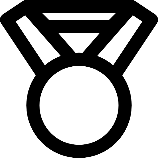 Gold medal Basic Black Outline icon