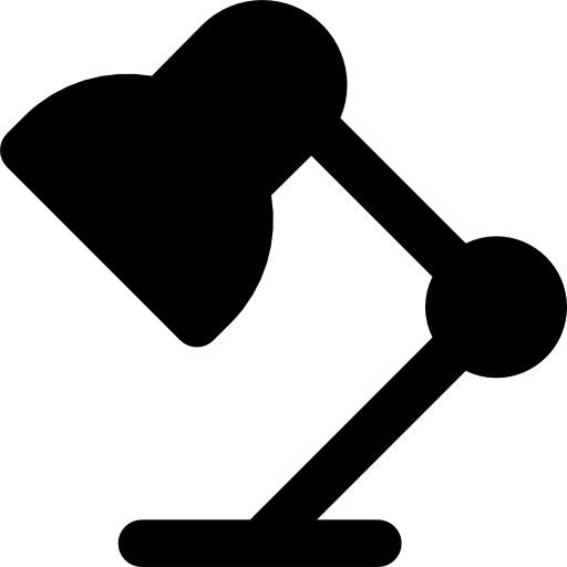 lámpara de escritorio Basic Black Solid icono
