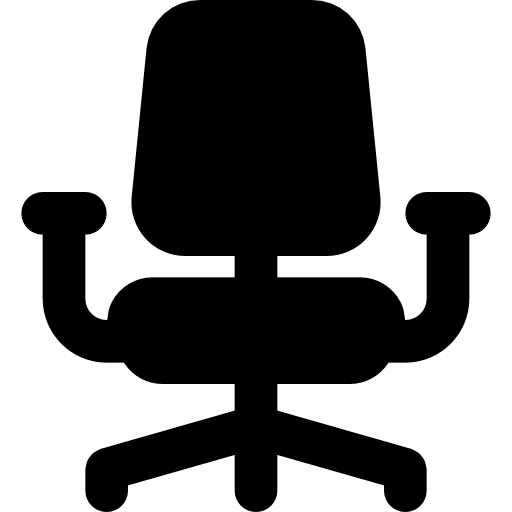 silla de escritorio Basic Black Solid icono