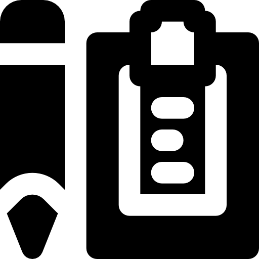 portapapeles Basic Black Solid icono