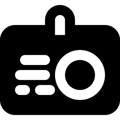 tarjeta de identificación Basic Black Solid icono