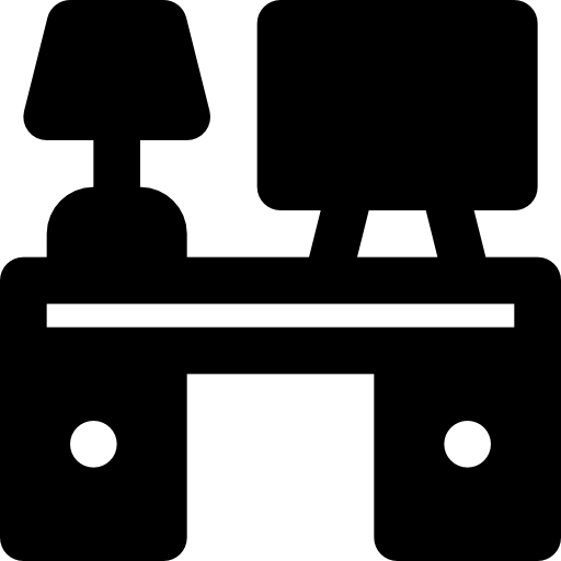 bureau Basic Black Solid icoon