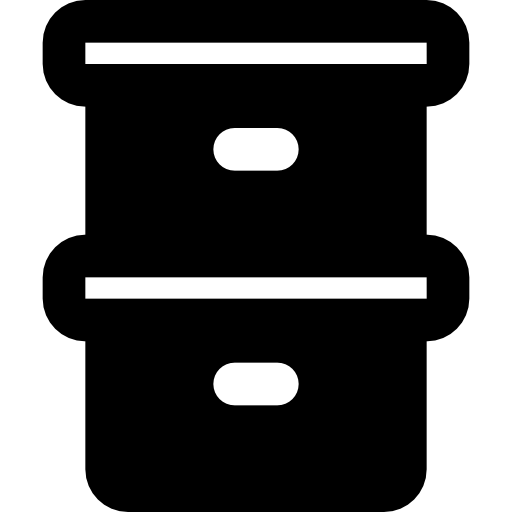 Boxes Basic Black Solid icon