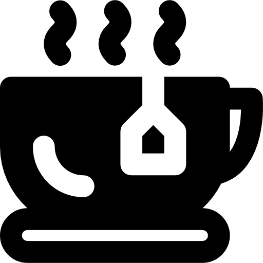 xícara de chá Basic Black Solid Ícone