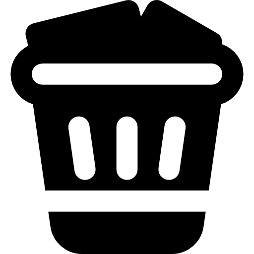 Trash Basic Black Solid icon