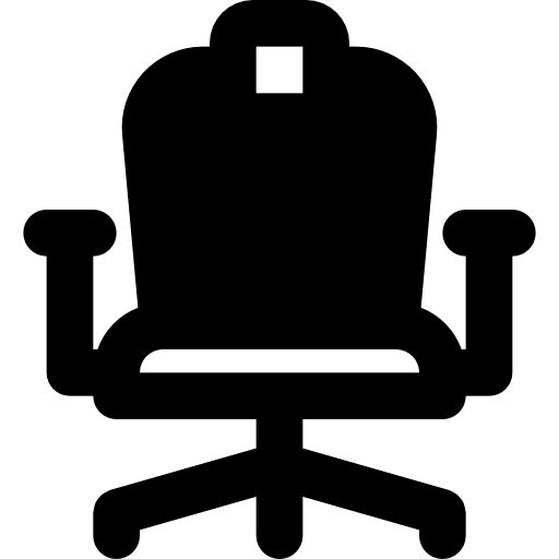 silla de escritorio Basic Black Solid icono