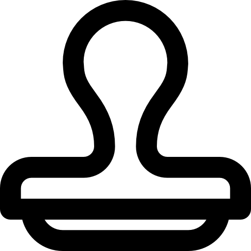 sello Basic Black Outline icono