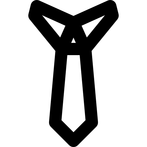 krawat Basic Black Outline ikona