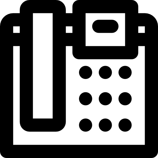 telefon Basic Black Outline ikona
