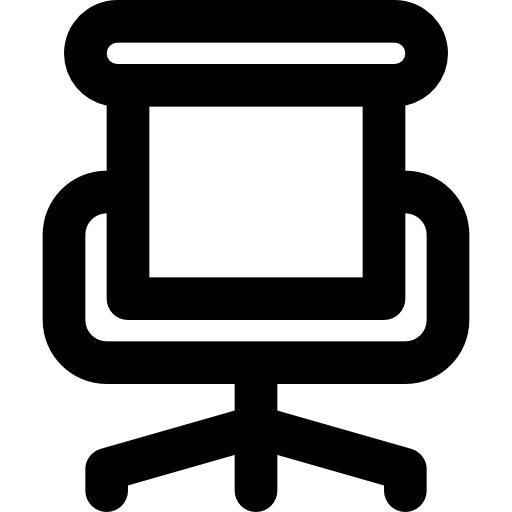 silla de oficina Basic Black Outline icono