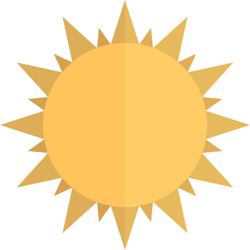 słońce Creative Stall Premium Flat ikona