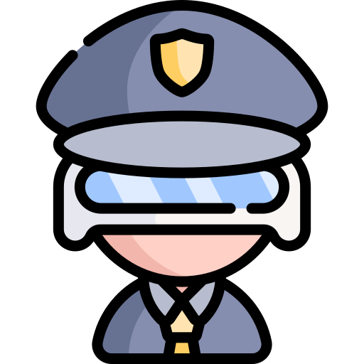 Полиция Kawaii Lineal color иконка