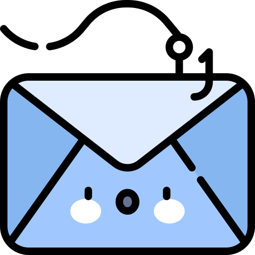 phishing Kawaii Lineal color icona