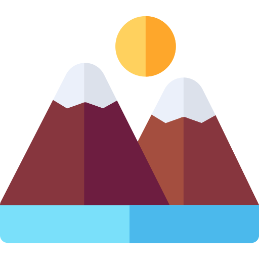 Mountains Basic Rounded Flat icon