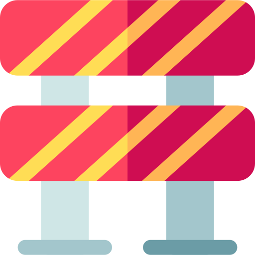 Traffic barrier Basic Rounded Flat icon
