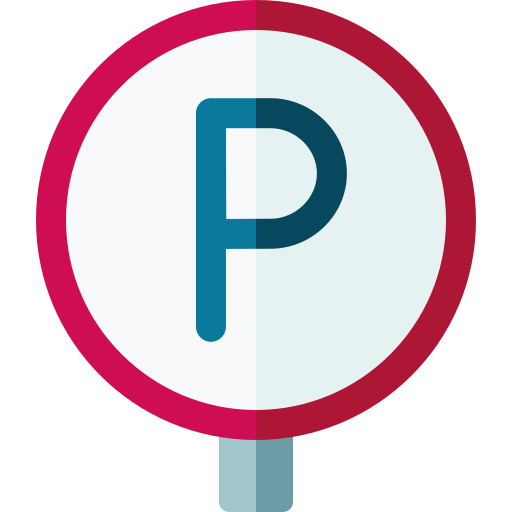 parkeerplaats Basic Rounded Flat icoon